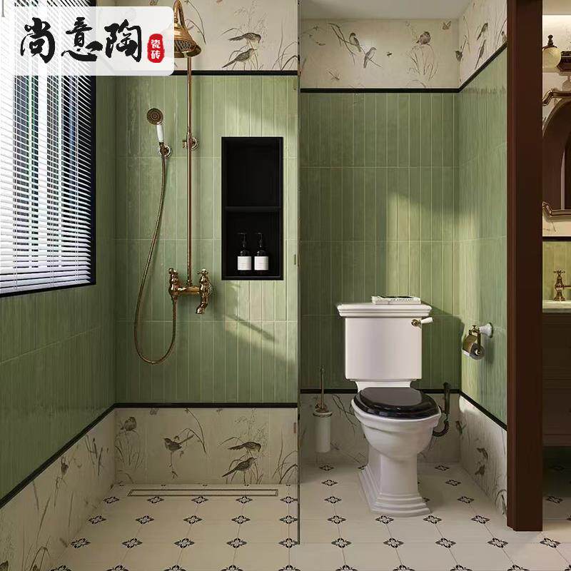 全瓷附录G珍珠釉格子手工砖面包砖化妆室浴室背景墙花砖厨房壁砖