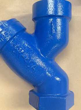 丝扣过滤器GL11H-16管道污水杂质球墨铸铁烤漆螺纹Y型除污过滤器