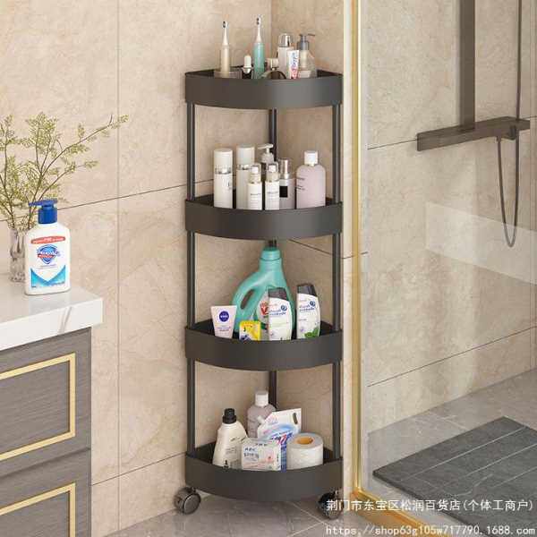 浴室架子置物架沐浴冲凉房墙角三角架脸盆架落地厕所卫生间收纳架