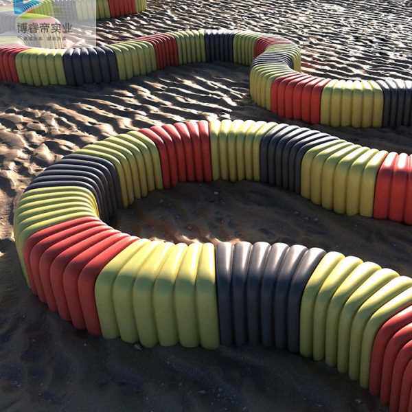 商场座椅创意休息区户外螺纹造型个性拼接室内桌子组合玻璃钢坐凳