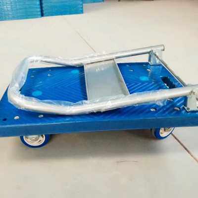 塑料车塑料平板车手推车货仓车搬运车拉货车 60*90升翔脚轮