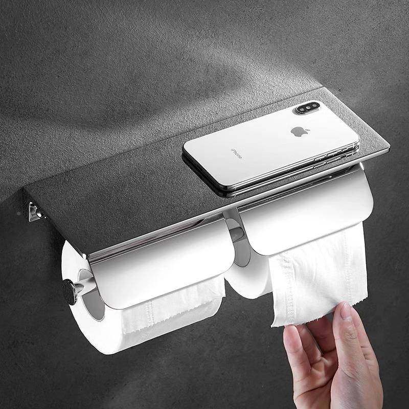 轻全铜奢置纸巾架酒卫生间卷纸架家用厕所617厕纸架简约物店架壁
