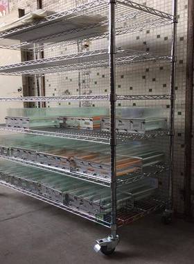 仓库货000309架钢防静电网不锈带轮自由组拆合可卸镀铬线物料架移