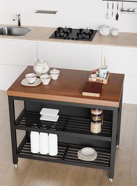 #可移动13922中家岛台餐一体用单开放式厨房小吧台桌隔断独料理台