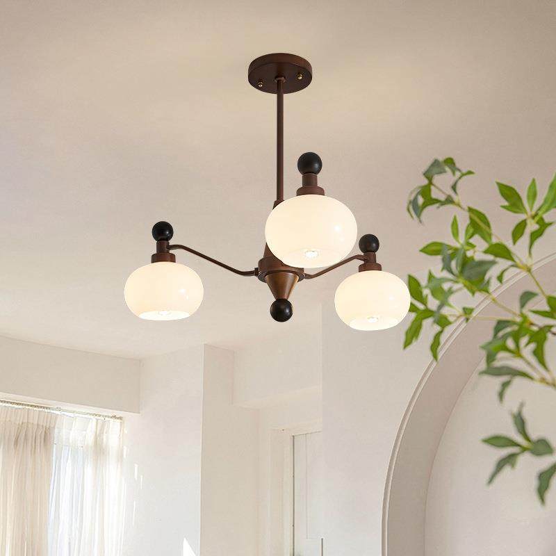 客吊灯中古南洋风1奢玻厅璃设计师法式美式复古田轻园大30厅主灯2