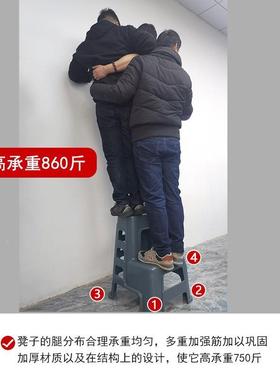 ?洗车子两步凳多功能梯凳阶家用台加IXZ厚塑料步梯高低凳脚踏登高