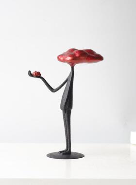 代抽B1122象铸铁人物小塑公室家居电视柜现雕展示柜艺术品办点缀