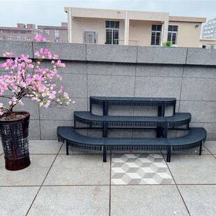 阳台形花架子多352铁艺阶梯角落地式多层肉内室客厅置物户外弧花