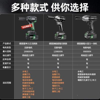 潭祖扳无刷电动扳手大扭力锂电击电手冲OBT动风炮架子工套筒全套