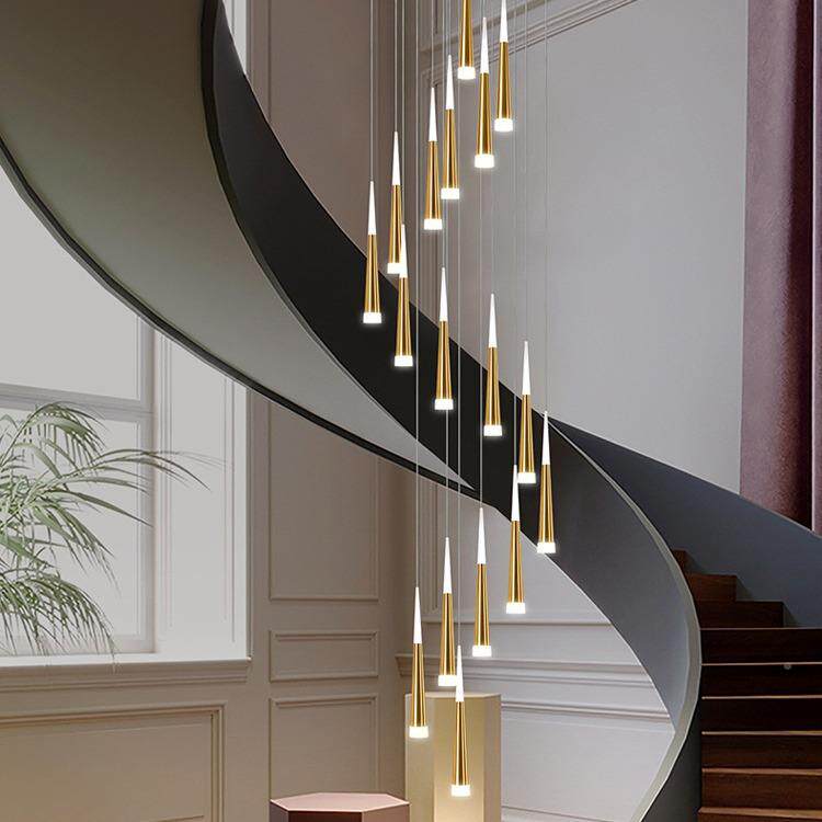 楼厅梯吊灯长意840loft复家居式别墅公寓挑空客创旋转