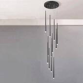 ld复式 挑空吊灯创意轻现代家奢居别墅achndelier416旋转楼梯e长吊