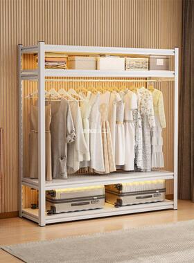 开放防ZSJ-APDP式衣柜尘衣橱收纳架公寓租房宿舍层卧室简出易挂衣