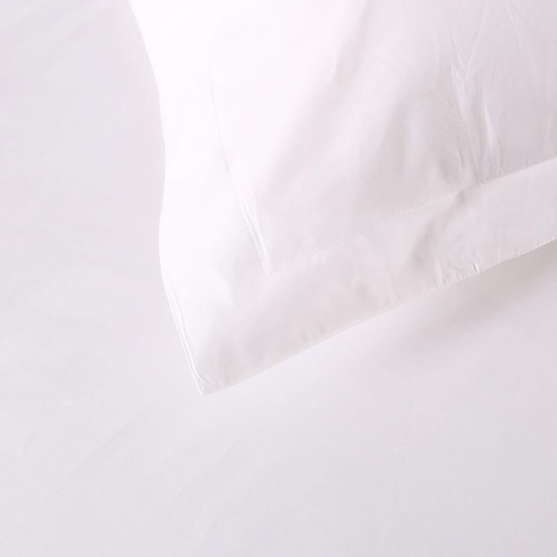 文英白色贡缎全棉被罩纯棉贡缎酒店布宾学生宿文舍单双草人纯棉被