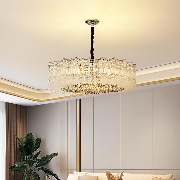 轻奢水晶术吊灯客卧室厅84大气现代简约别墅艺高档圆厅形餐豪华灯