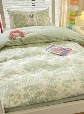 lxy20240田园风纯棉被套单件1×50200230全棉床×品小清新罩床单