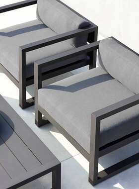 户外金属铝沙发庭院别墅防水防晒休闲Outdoor Furniture酒店沙发