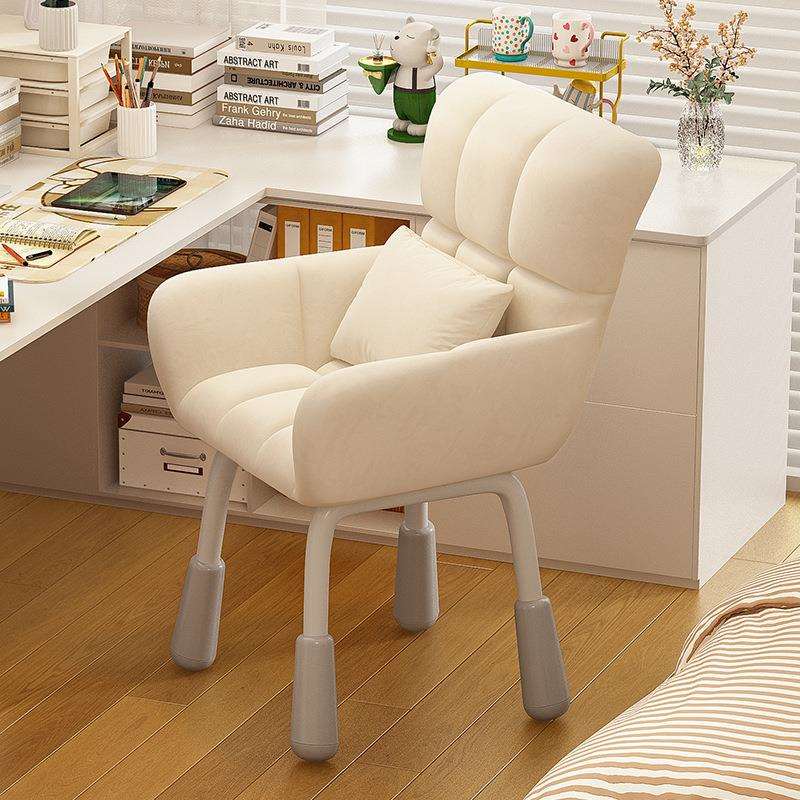 化妆凳子女生卧室奶油风家用梳妆台椅子美甲店椅宿舍学习座椅