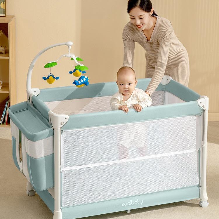 coolbaby一键开合折叠婴儿床全家桶可移动便携新生儿多功能宝宝床