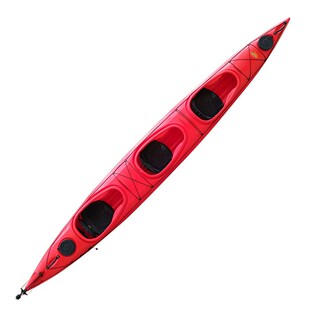 三人海洋舟座艙式 皮劃艇滾塑塑料船拓展訓(xùn)練用艇休閑娛樂比賽小船