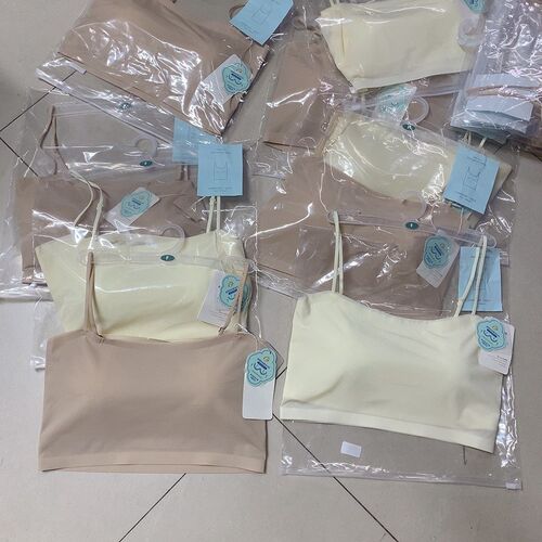 冰皮超薄粉底液隐形肤细带防走光裹胸H一体聚拢无痕美背抹胸内衣