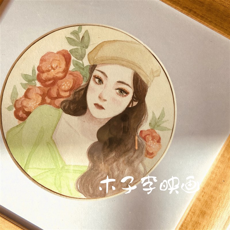 水彩肖像画手绘头像照片转手绘婚礼约稿卡通画像定制真人照片代画