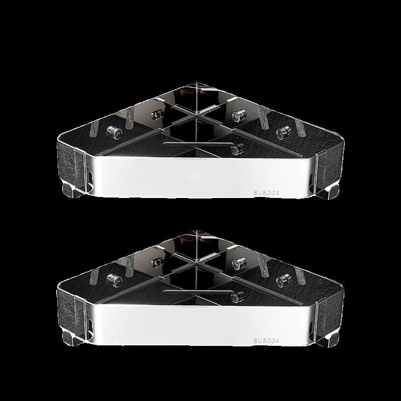 浴室置物架卫生间免打孔304不锈钢三角蓝加厚转角架厕所壁挂收纳