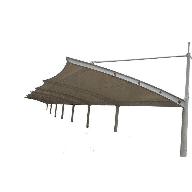 膜结构车棚拉杆式停车蓬张拉膜汽车篷自行车机动车棚