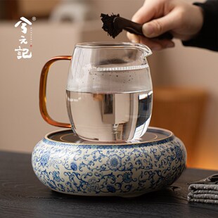 兮元记玻璃月牙公道杯绿茶公杯大容量茶海过滤分茶器耐高温煮茶壶