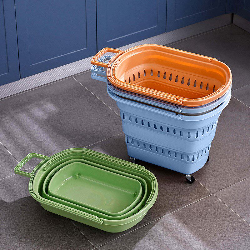 可折叠万向轮拖篮买菜家用便携推车取快递拖车超市购物Y篮手提篮