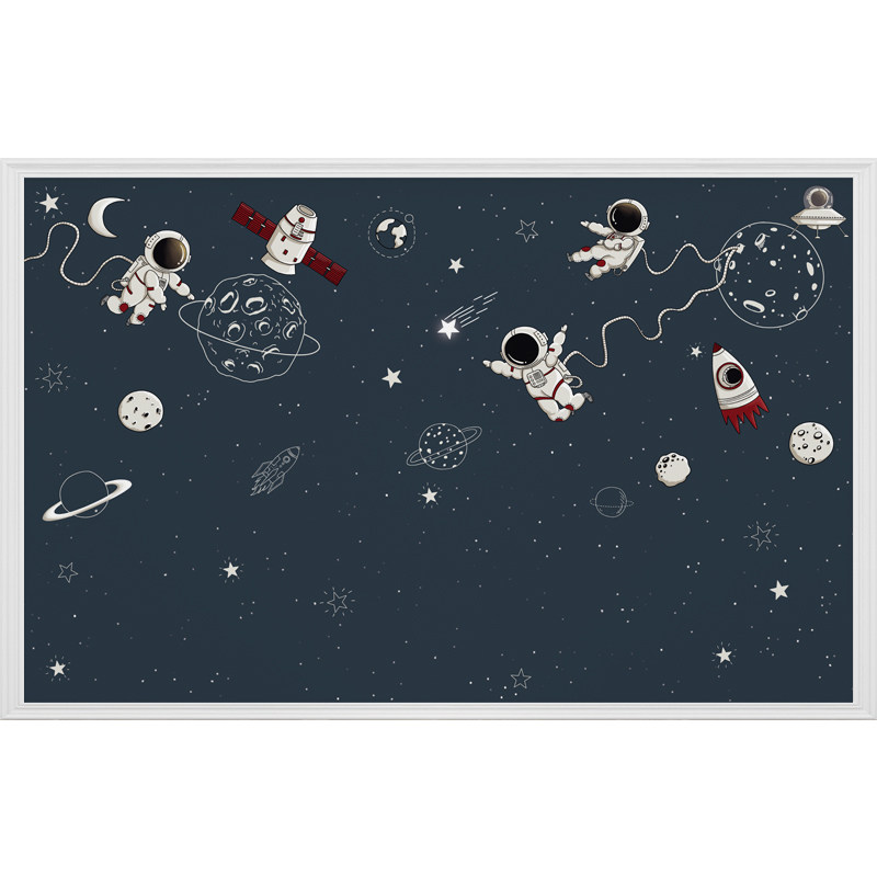 儿童房墙面装饰墙纸卧室男生星空壁纸男孩房床头壁画墙布背景墙