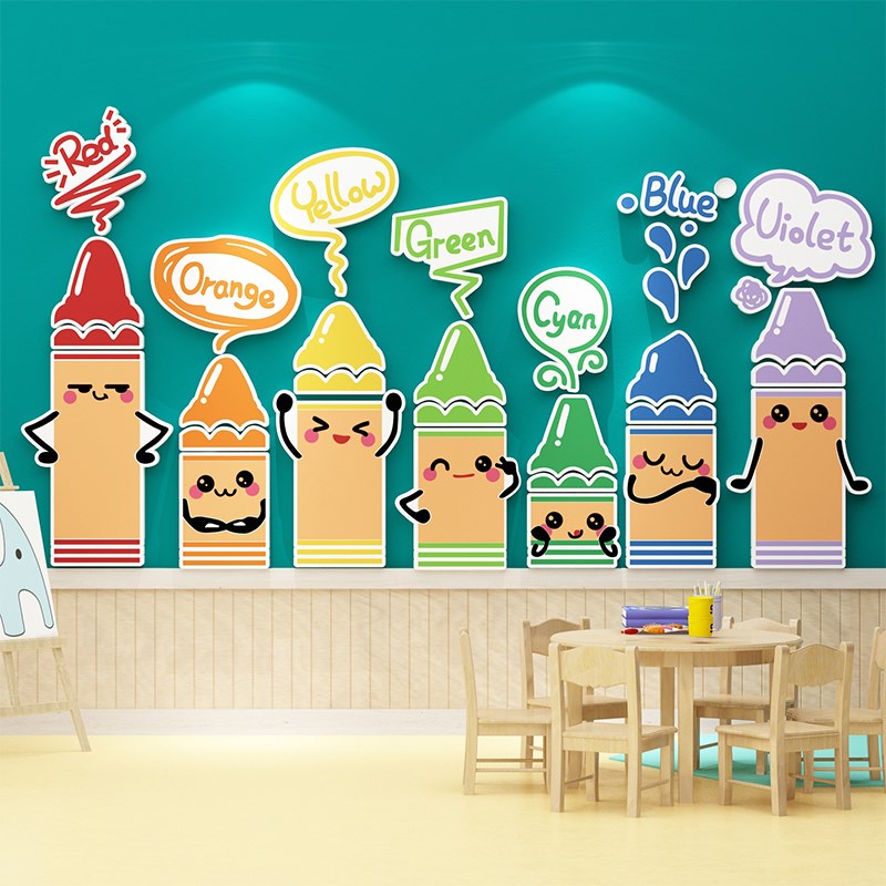 幼儿园环境布置材料环创建设主题文化墙面贴纸装饰成用品画室班级