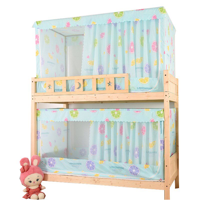 学生床帘蚊帐一体式宿舍上铺支架90x190三门0.8m女生0.9两用遮光