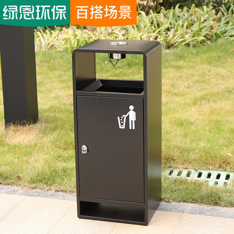 景区环卫不锈钢户外垃圾桶定制小区物业公园分类果皮箱商用单桶