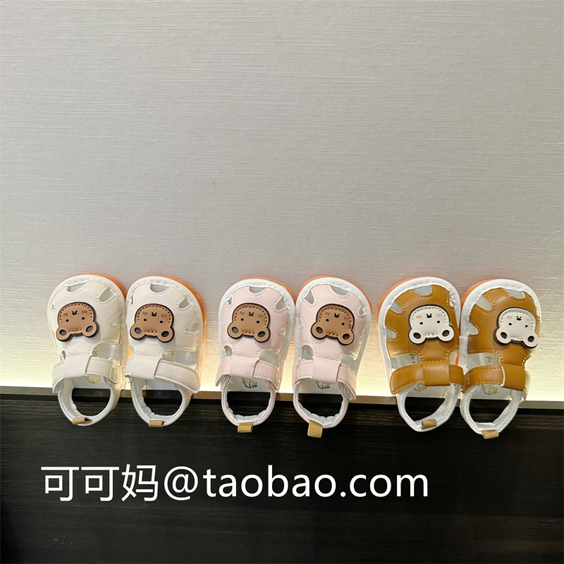 夏季宝宝学步鞋透气婴儿鞋子防y滑软底幼童鞋1-2岁男女叫叫鞋凉鞋