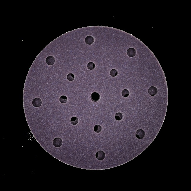 新品 干磨砂纸6寸17孔干磨z机砂纸圆盘干磨砂纸 背绒紫色定制