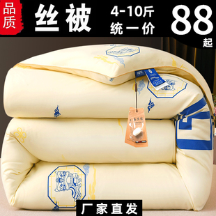 加厚丝棉被子冬被保暖全棉被芯冬季 太空被褥秋冬天棉絮春秋被双人