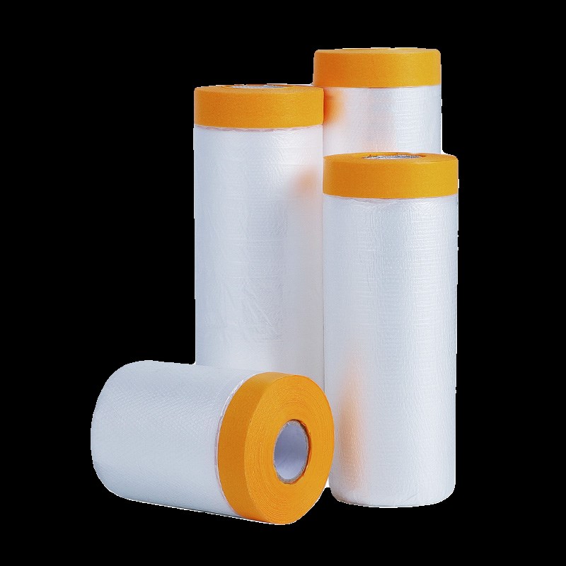 保护膜装修喷漆遮蔽膜汽车油漆喷涂防护膜美纹纸薄膜高粘55cm