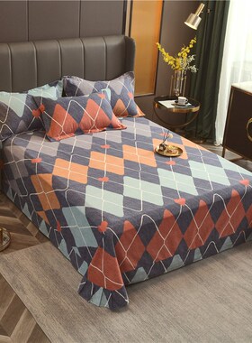 纯棉床单加厚磨毛k100全棉粗布学生宿舍单双人床单单件枕套三件套
