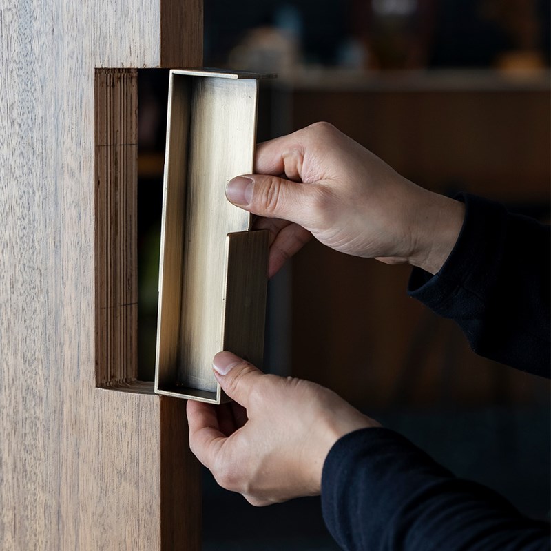 口袋门隐形拉手幽灵门推拉门内嵌移门柜门衣柜不锈钢嵌入式把手