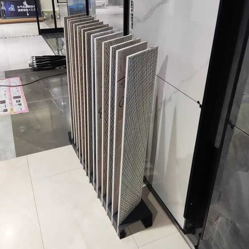 瓷砖展示架木纹砖墙大理石色板石材样板插架木地板立式斜插展示架