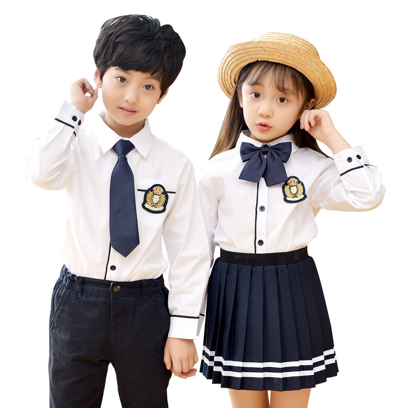 2021新款儿童校服套装英伦春秋季男女衬衫中小学生班服幼儿园园服