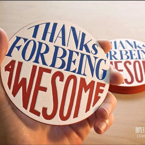 10个起定 凸版凹印吸水棉纸杯垫定制印刷咖啡店酒吧杯垫