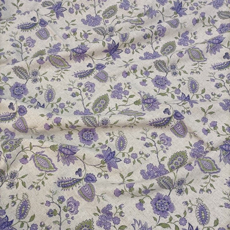 【专享06】重磅亚麻加厚印花床单大尺寸睡单纯亚麻干爽透气