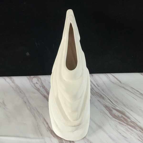 简约白色陶瓷叠加层叠花器花摆件样板房花盆售楼处软装饰品