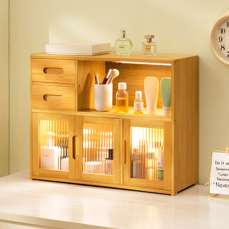 桌面收纳盒收纳柜茶具展示柜子餐具化妆品储物柜水杯子置物架厨房,收纳整理,桌面收纳盒,淘宝优惠券,粉丝福利购,淘宝优惠卷