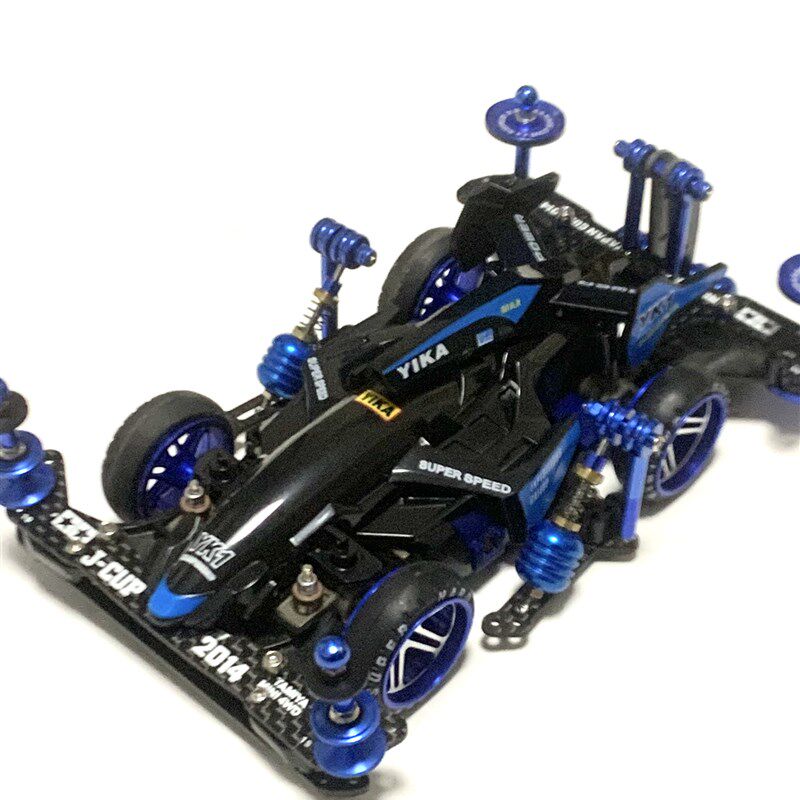 四驱车比赛车喷漆车壳升级改装配件拼装成品车冲刺流星阿凡达粉色