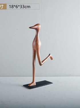 抽象人形艺术摆件尖嘴人现代动物人雕塑摆件客厅样板间桌面装饰品