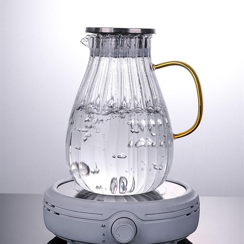 高颜值耐热玻璃水具套装现u代家用茶几带把泡茶喝水杯子冷水壶茶