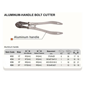 铝柄断线钳ALUMINUM HANDLE BOLT CUTTER钳子 夹钳hand tools铝制