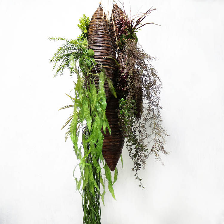 壁挂花盆奶茶店墙壁饭店餐厅墙面软装柳编装饰品墙上植物挂件绿萝,家居饰品,壁饰,淘宝优惠券,粉丝福利购,淘宝优惠卷